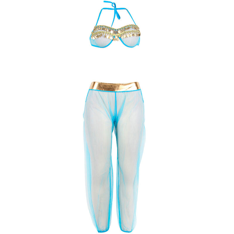 SUBBLIME - ENSEMBLE DE LINGERIE BLEU STYLE INDIEN S/M