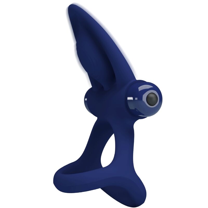 PRETTY LOVE - MAT DOUBLE RING WITH VIBRATION & BLUE STIMULATOR