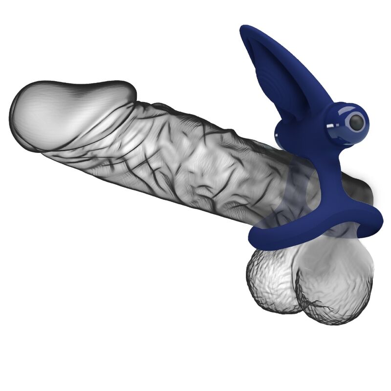 PRETTY LOVE - MAT DOUBLE RING WITH VIBRATION & BLUE STIMULATOR