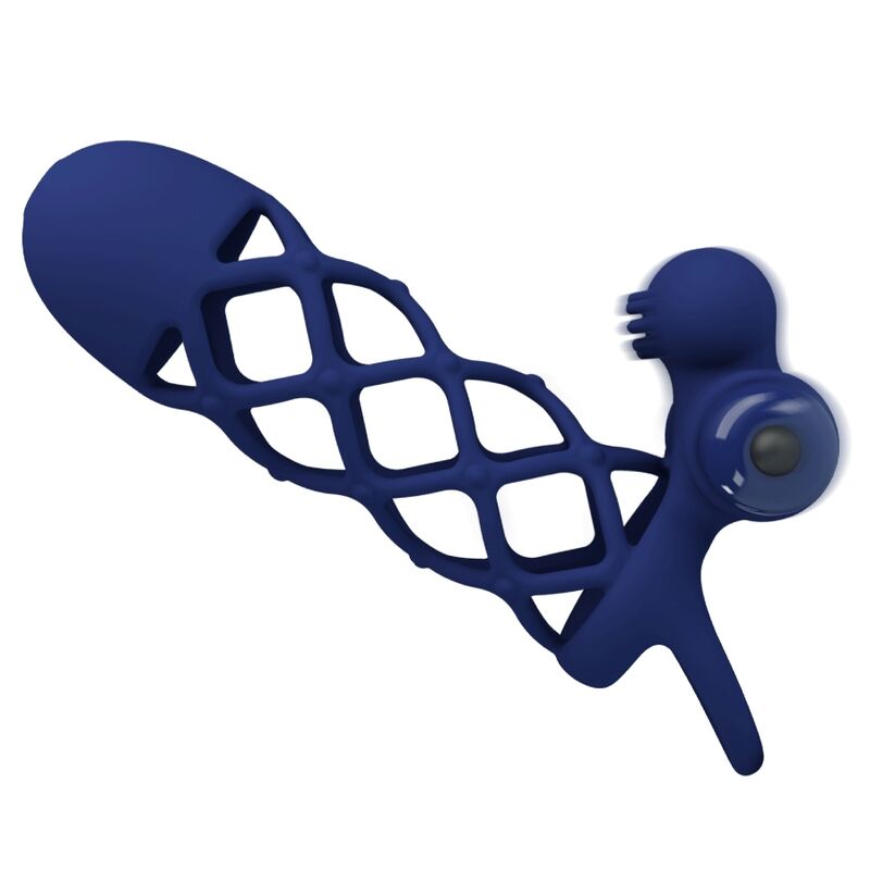 PRETTY LOVE - GIANN VIBRATING RING WITH BLUE SILICONE SLEEVE