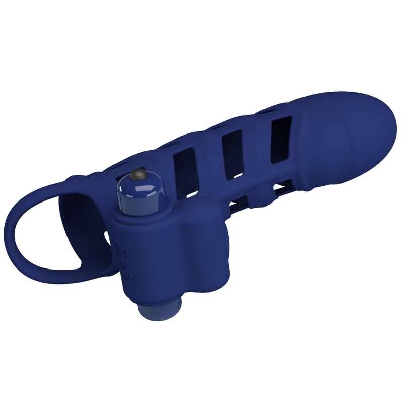PRETTY LOVE - ALTAF VIBRATING RING WITH BLUE SILICONE SLEEVE