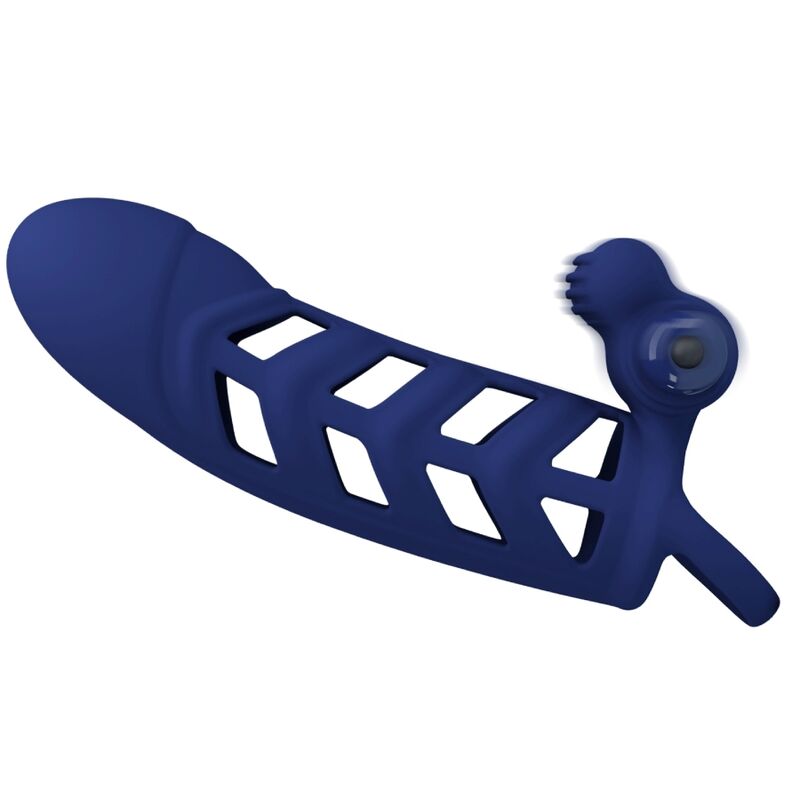 PRETTY LOVE - ALTAF VIBRATING RING WITH BLUE SILICONE SLEEVE