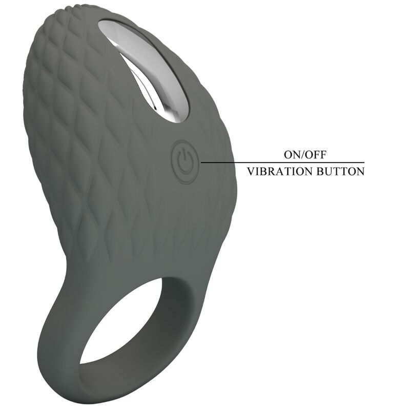 PRETTY LOVE - HELOISE VIBRATING RING WITH MEMORY GREY