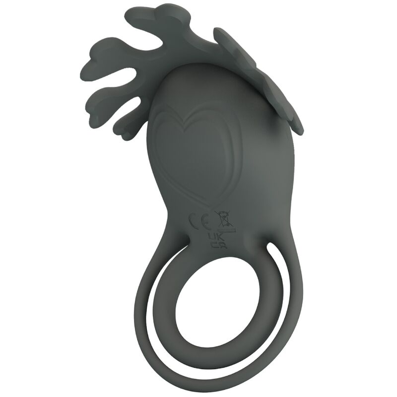 PRETTY LOVE - RUBEN DOUBLE VIBRATING RING WITH GREY STIMULATOR