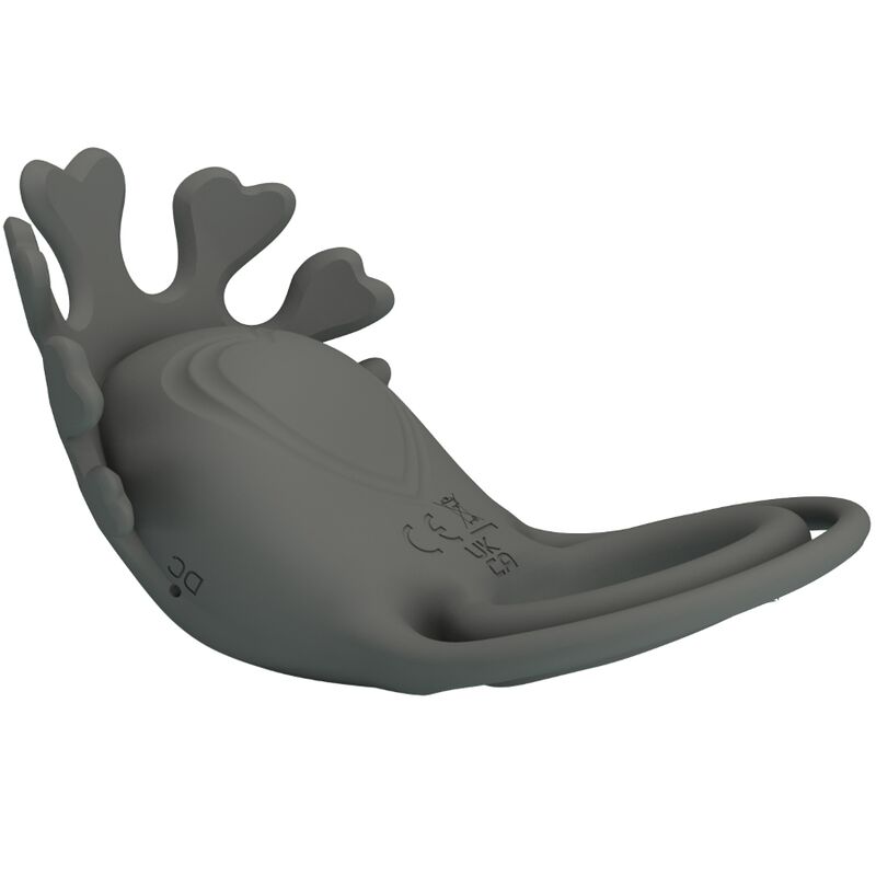 PRETTY LOVE - RUBEN DOUBLE VIBRATING RING WITH GREY STIMULATOR