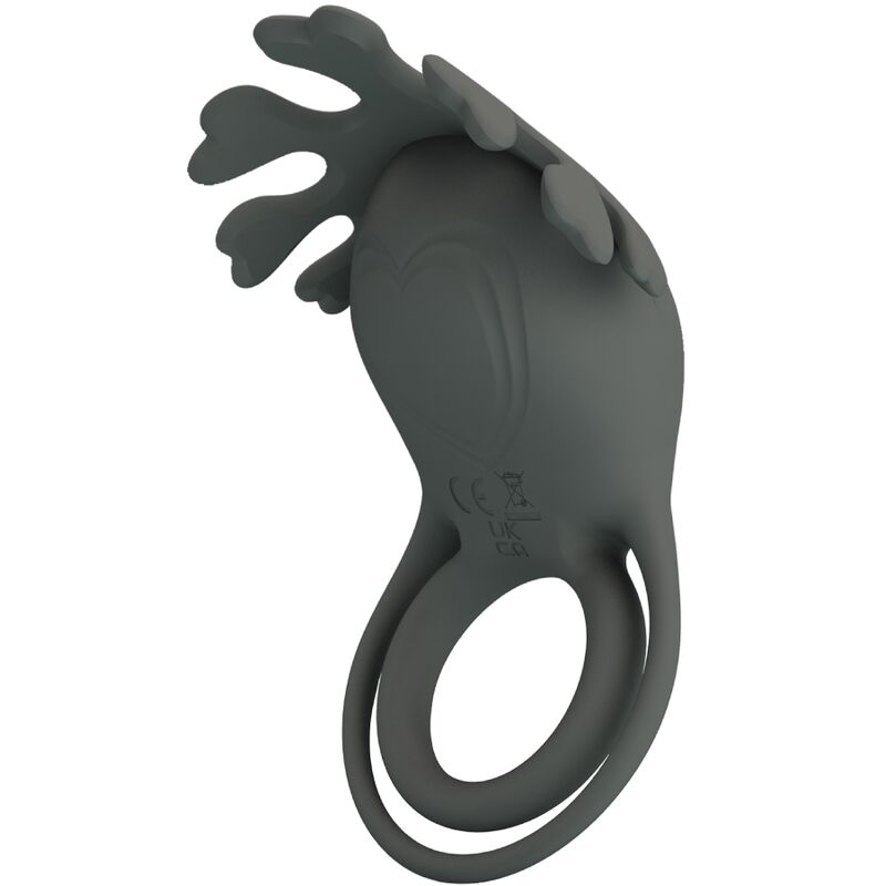 PRETTY LOVE - RUBEN DOUBLE VIBRATING RING WITH GREY STIMULATOR