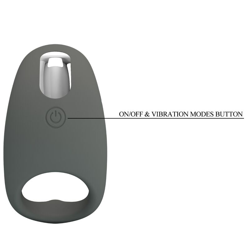 PRETTY LOVE - GEMMA VIBRATING RING WITH MEMORY GREY