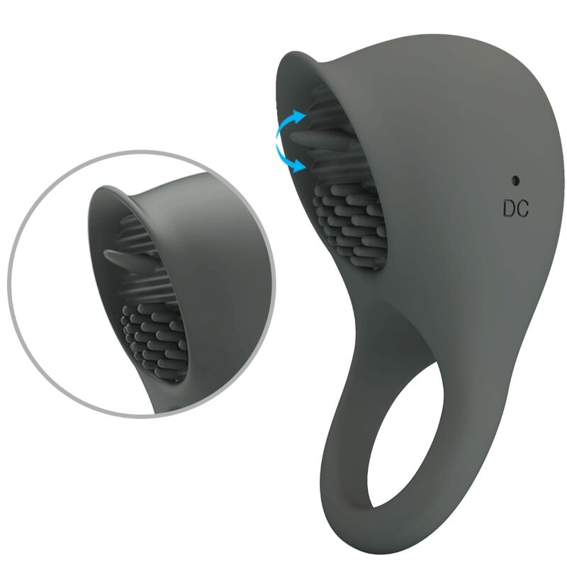 PRETTY LOVE - NIMBUS VIBRATING RING WITH GREY TONGUE