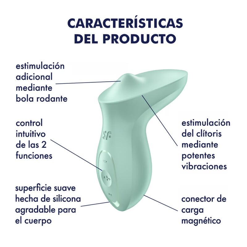 SATISFYER - EXCITERRR LAY-ON CLITORAL VIBRATOR MINT
