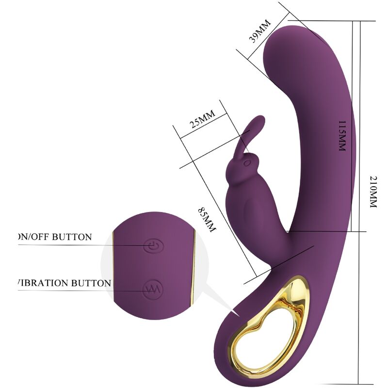 PRETTY LOVE - LIAM RABBIT VIBRATOR & PURPLE G-SPOT STIMULATOR