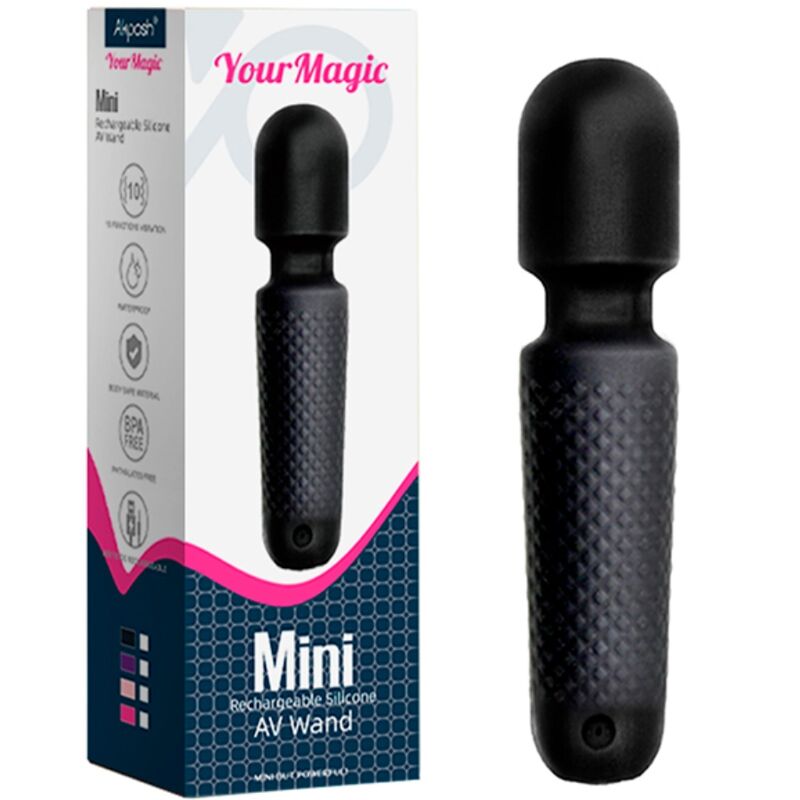 ARMONY - YOUR MAGIC RECHARGEABLE MASSAGER & VIBRATOR 10 VIBRATIONS SILICONE BLACK