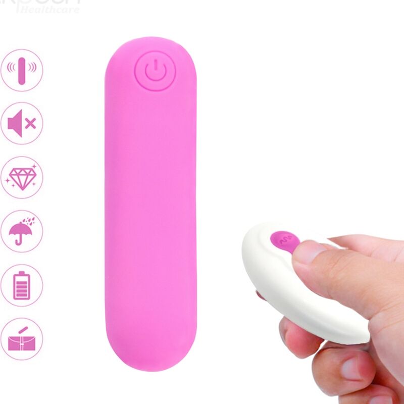 ARMONY - SPLASH JOLINE SILICONE VIBRATING BULLET REMOTE CONTROL 10 VIBRATIONS 65 X 15 CM PINK