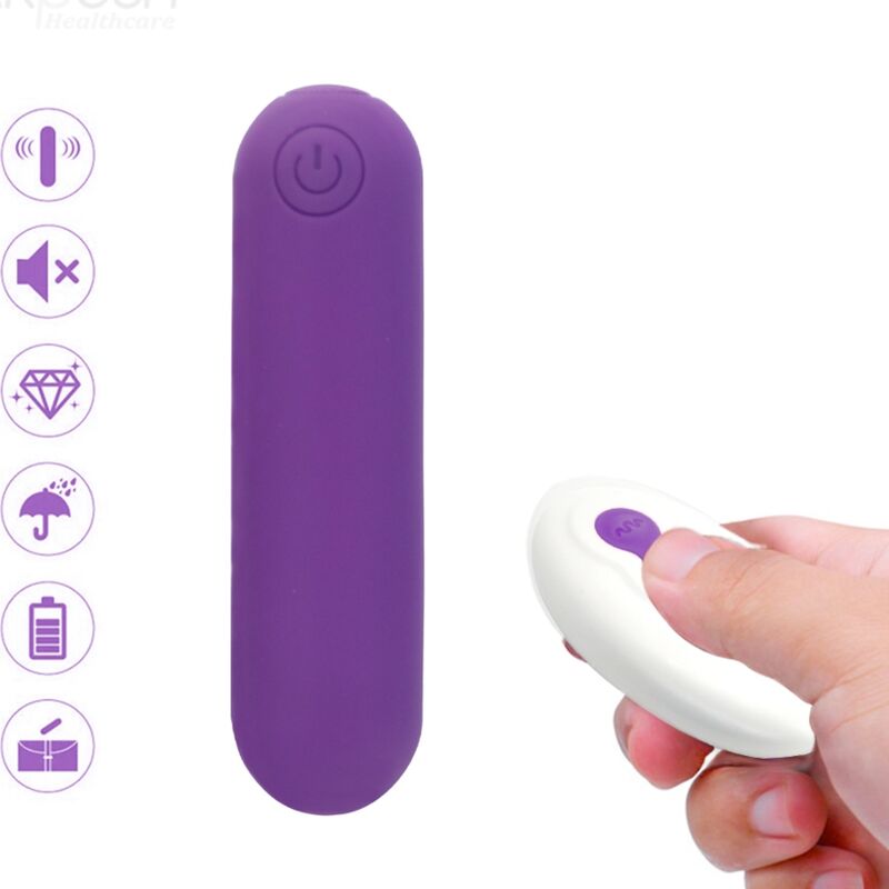 ARMONY - SPLASH JOLINE SILICONE VIBRATING BULLET REMOTE CONTROL 10 VIBRATIONS 6.5 X 1.5 CM PURPLE