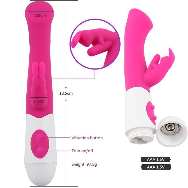 ARMONY - RABBIT VIBRATOR & G-SPOT STIMULATOR 10 SPEEDS PINK