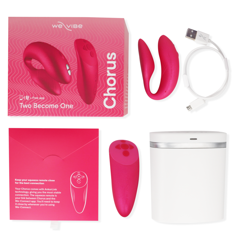 WE-VIBE - CHORUS VIBRATOR FOR COUPLES WITH SQUEEZE CONTROL - PINK