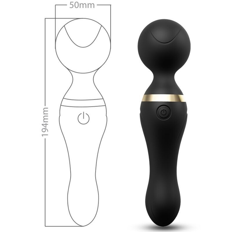 ARMONY - FREEZA FLEXIBLE HEAD MASSAGER & VIBRATOR BLACK