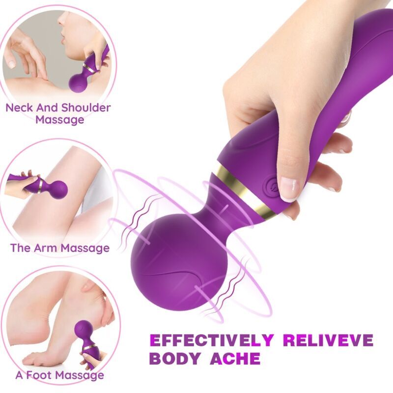ARMONY - FREEZA FLEXIBLE HEAD MASSAGER & VIBRATOR BLACK