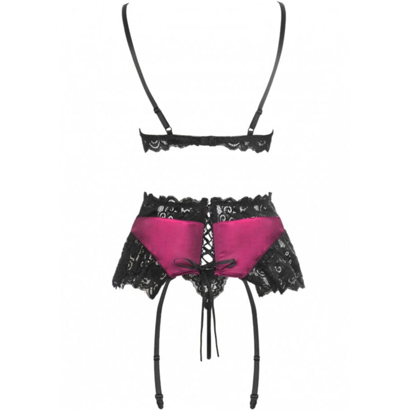LIVCO CORSETTI FASHION - SOUTIEN-GORGE + CULOTTE + PORTE-JARRETELLES NAHIR LC 20214 S/M