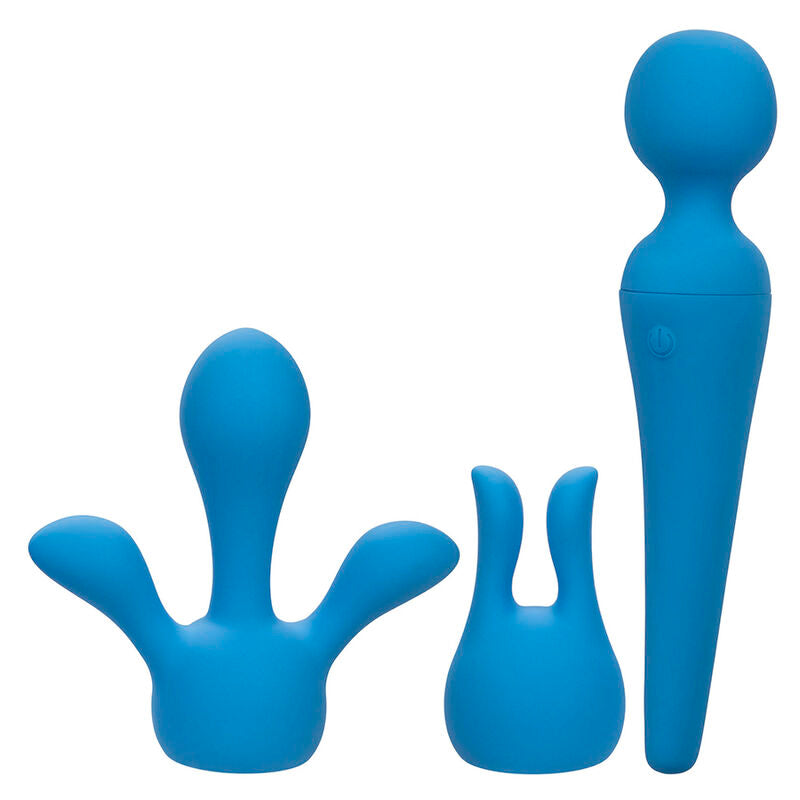 CALEXOTICS - COUTURE KIT VIBRATING WAND 10 VIBRATIONS BLUE