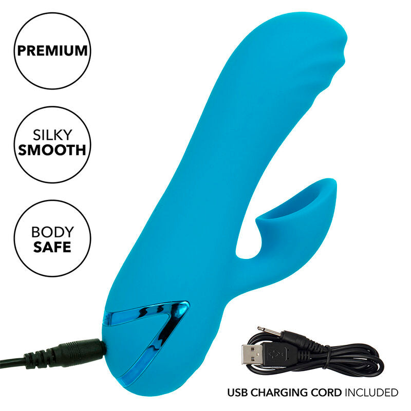 CALEXOTICS - SUNSET BEACH SEDUCER VIBRATOR AND STIMULATOR 10 FUNCTIONS BLUE