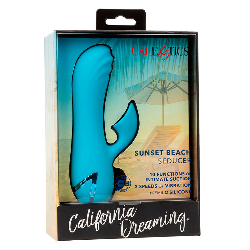 CALEXOTICS - SUNSET BEACH SEDUCER VIBRATOR AND STIMULATOR 10 FUNCTIONS BLUE