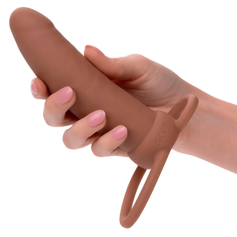 CALEXOTICS - MAXX DOUBLE PENETRATOR THICK 10 VIBRATIONS MULATTO
