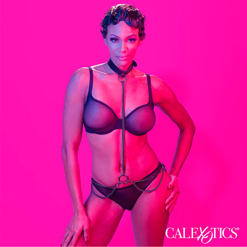 CALEXOTICS - EUPHORIA HALTER COLLAR AND CHAIN LEASH