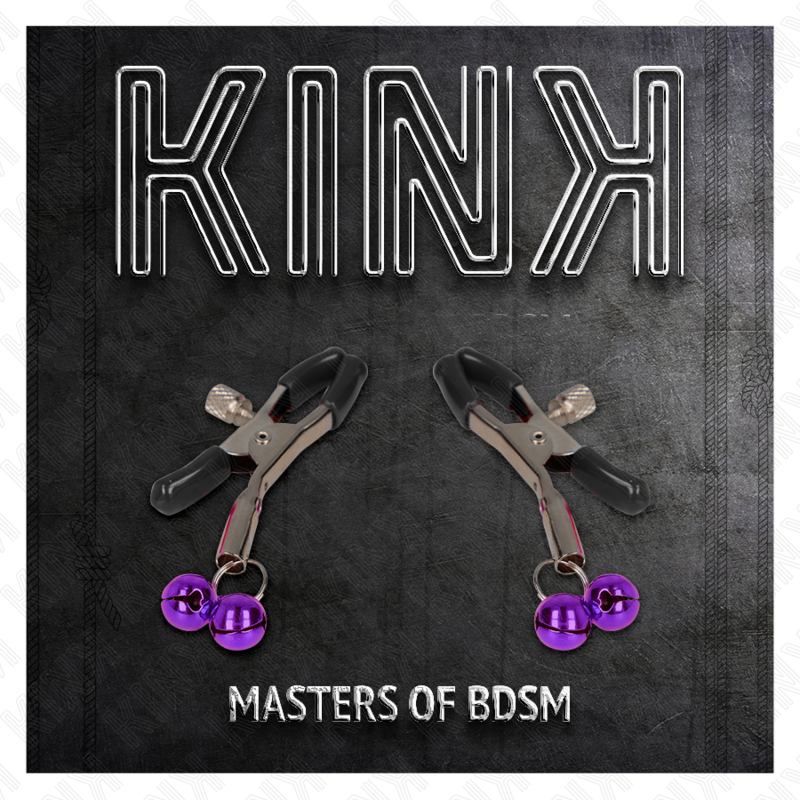 KINK - VIOLET DOUBLE BELL NIPPLE CLAMPS 6 CM