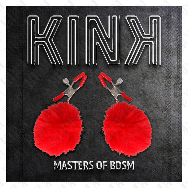 KINK - RED POMPOM NIPPLE CLAMPS 6 CM