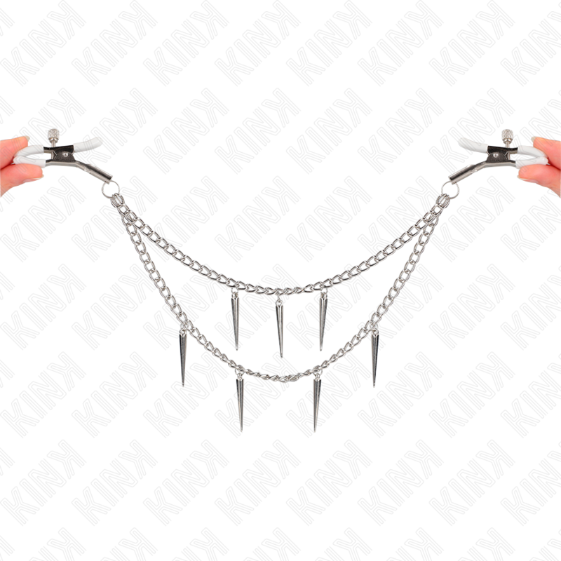KINK - NIPPLE CLAMPS WITH SPIKED CHAIN 30 CM
