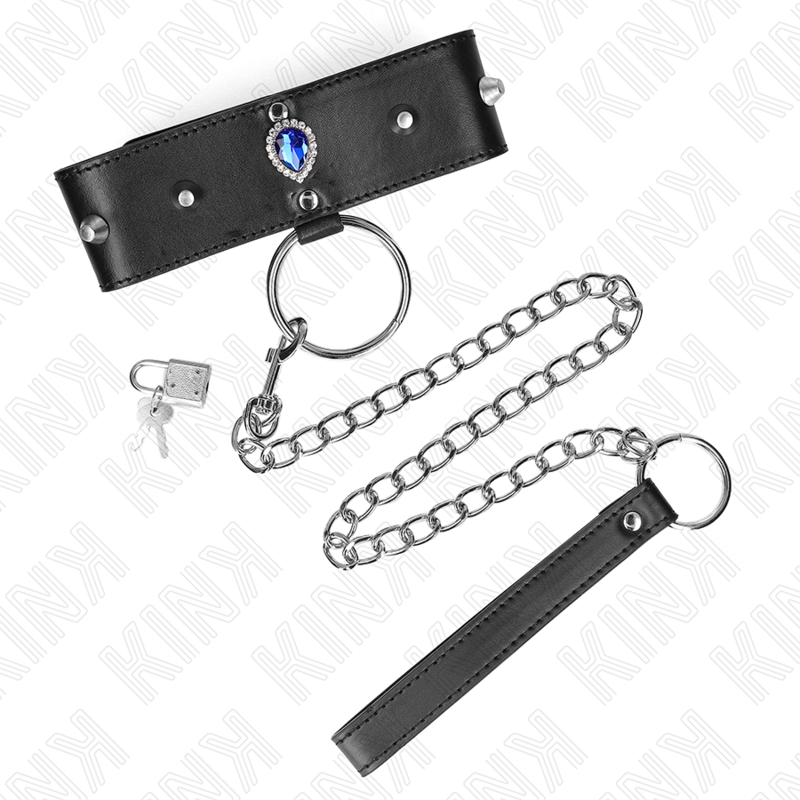 KINK - 65 CM BLUE DIAMONDS ADJUSTABLE NECKLACES 36-43 CM X 5 CM