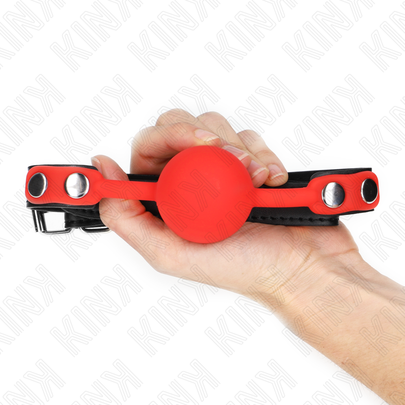KINK - 4 CM RED SILICONE BALL GAG 60 x 2 CM