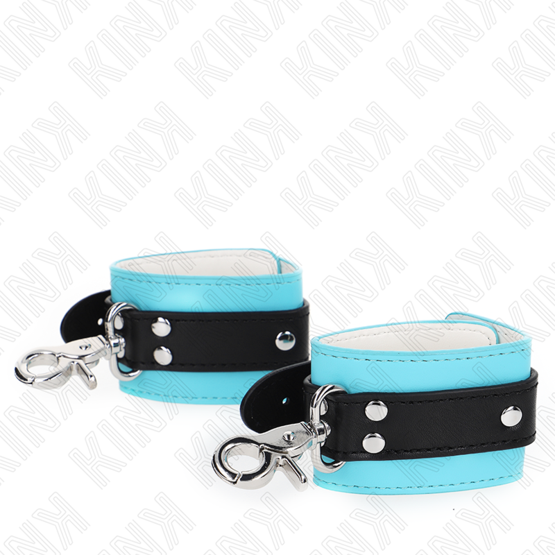 KINK - PREMIUM BLACK/BLUE ADJUSTABLE WRIST BANDS 21-28 CM X 5.5 CM