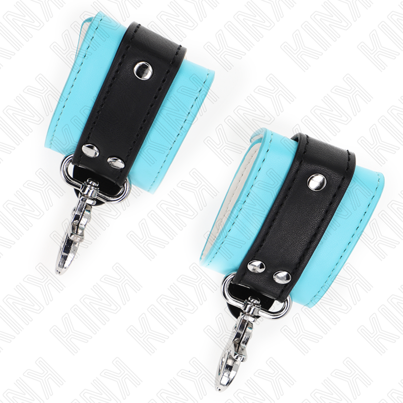 KINK - PREMIUM BLACK/BLUE ADJUSTABLE WRIST BANDS 21-28 CM X 5.5 CM
