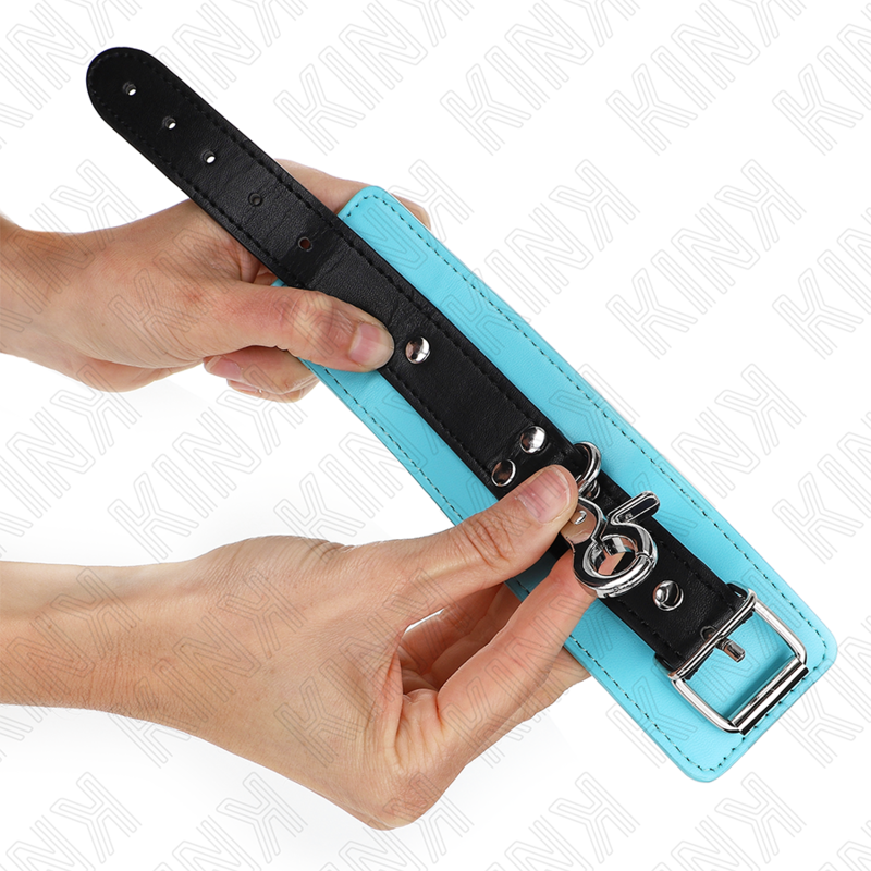 KINK - PREMIUM BLACK/BLUE ADJUSTABLE WRIST BANDS 21-28 CM X 5.5 CM