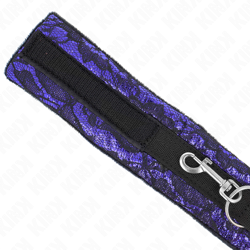 KINK - 105 CM SHORT VELVET LACE COLLAR WITH NYLON TRIM 44 X 5.5 CM