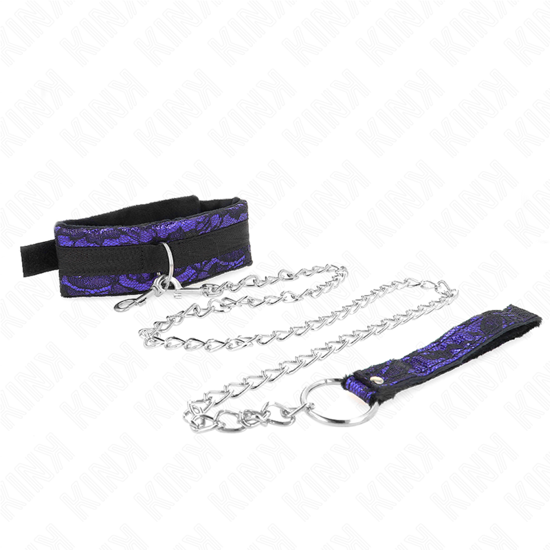 KINK - 105 CM SHORT VELVET LACE COLLAR WITH NYLON TRIM 44 X 5.5 CM