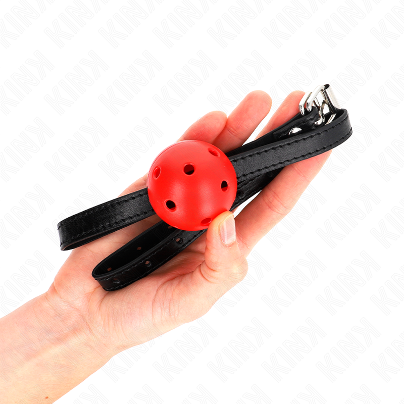 KINK - SIMPLICITY RED BALL GAG 4.5 CM BREATHABLE 62 x 1.5 CM