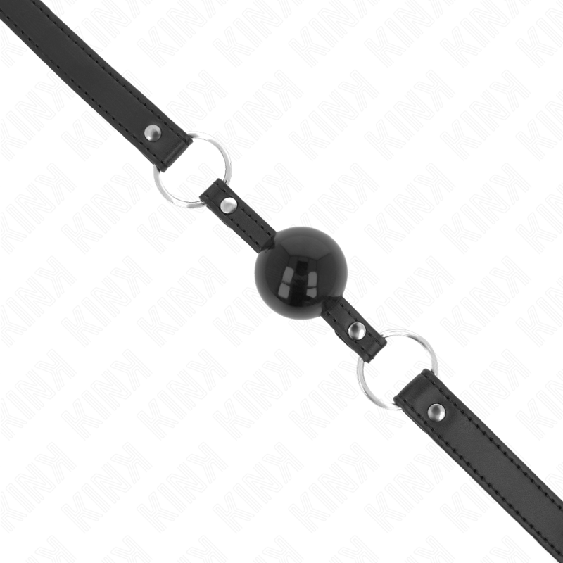 KINK - 4 CM TPE BALL GAG WITH BLACK PADLOCK 60 x 2 CM