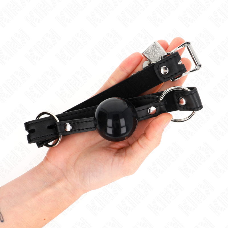 KINK - 4 CM TPE BALL GAG WITH BLACK PADLOCK 60 x 2 CM
