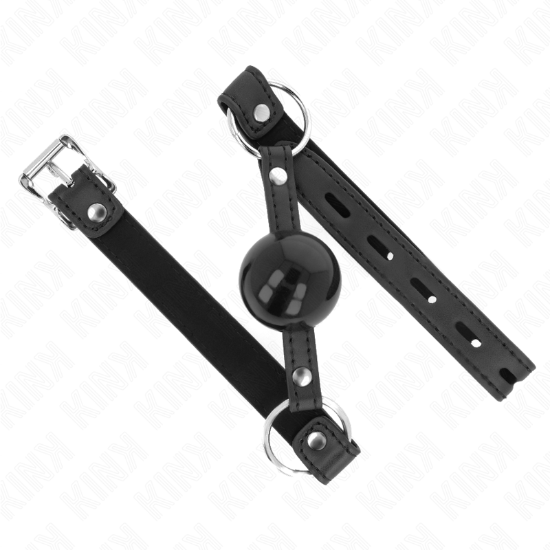 KINK - 4 CM TPE BALL GAG WITH BLACK PADLOCK 60 x 2 CM