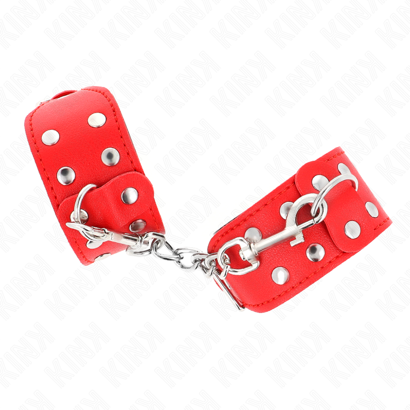 KINK - ADJUSTABLE DOUBLE STUD LINE WRISTBANDS RED