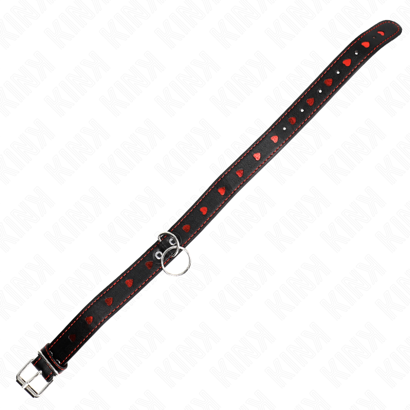 KINK - COLLAR WITH LEASH 65 CM HEART DETAILS 52.5 X 2.5 CM