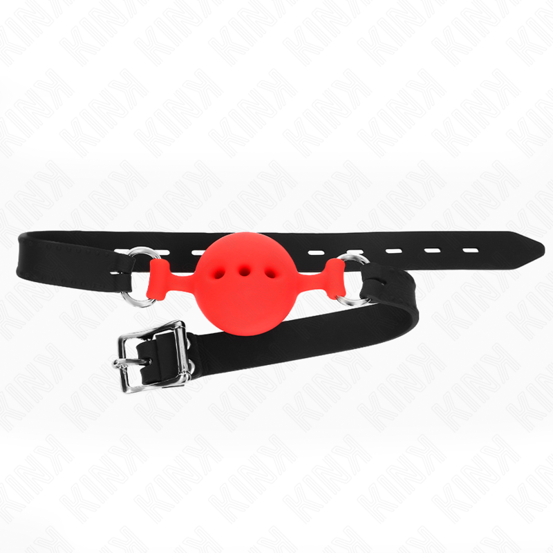 KINK - GAG 55 x 2 CM BALL 4.5 CM FULL SILICONE SIZE M RED ADJUSTABLE 35-51 CM