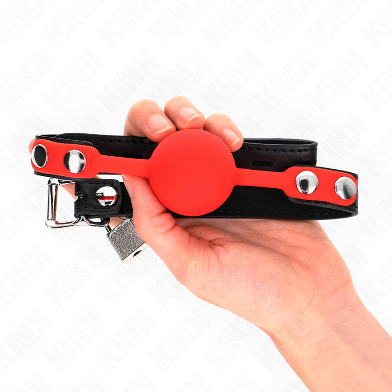 KINK - 4 CM SILICONE BALL GAG WITH LOCK 60 x 2 CM