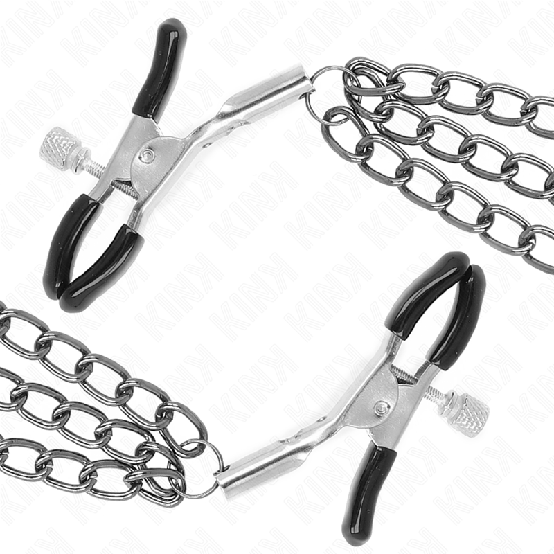 KINK - TRIPLE CHAIN NIPPLE CLAMPS BLACK 20/23/28 CM