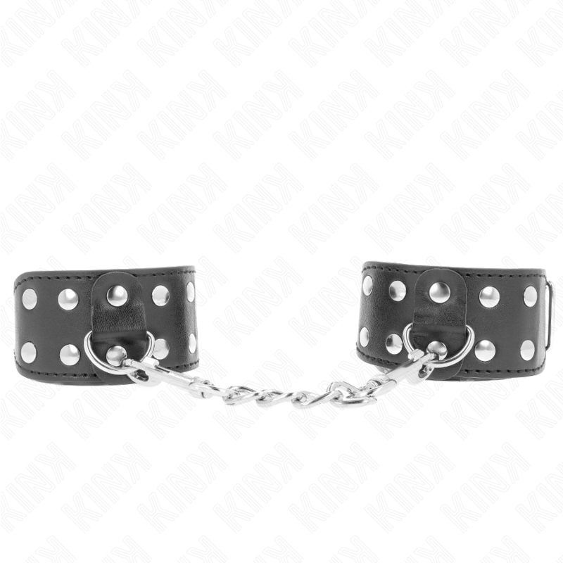 KINK - Adjustable Double Studded Wristbands in Black