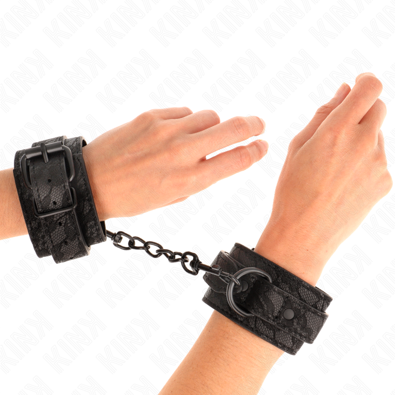 KINK - Adjustable Lace Wristbands Black 19-26 cm