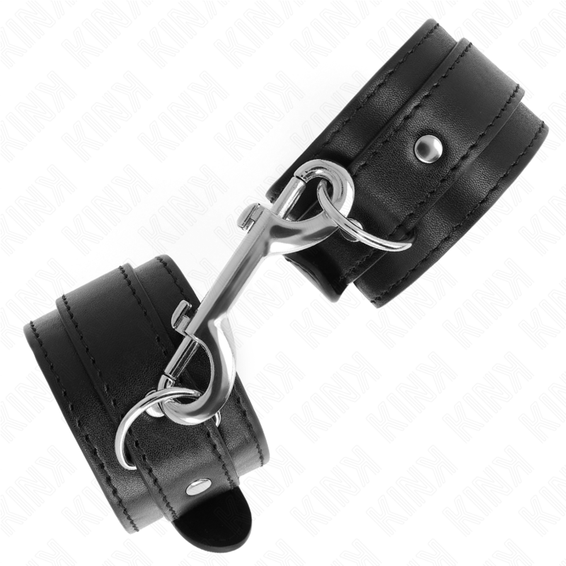 KINK - SIMPLE WRISTBANDS WITH ROW OF RIVETS BLACK ADJUSTABLE 17-28 CM X 5 CM