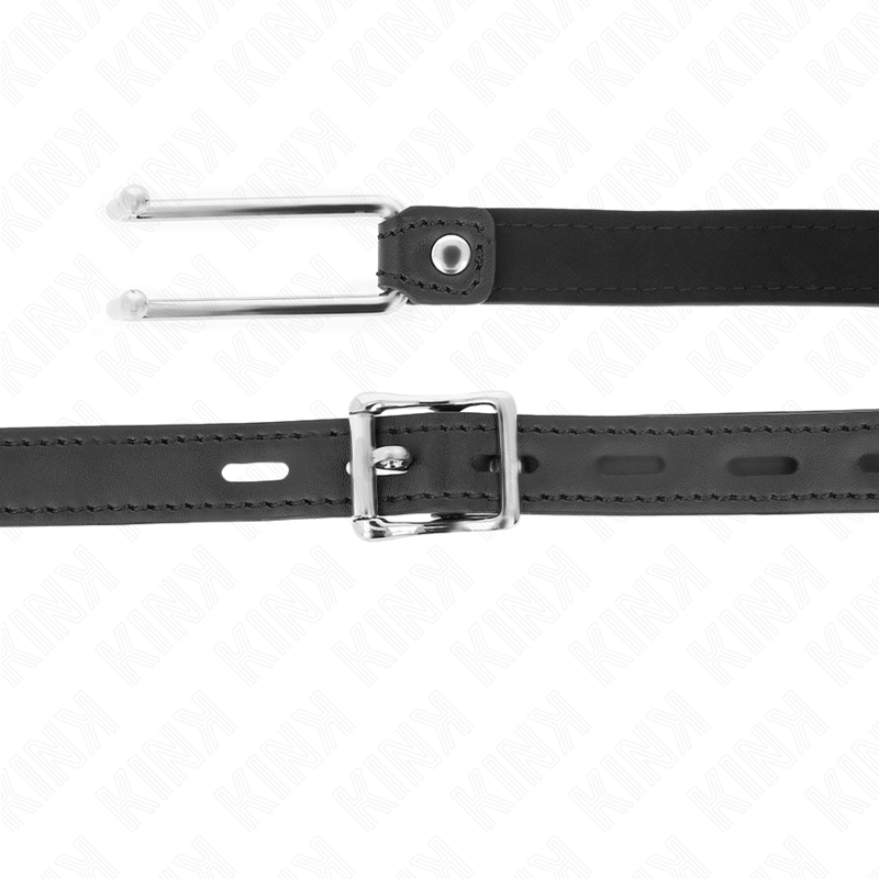 KINK - METAL HOOK GAG 11.5 CM WITH ADJUSTABLE LEATHERETTE STRAP 39-58 CM X 2 CM